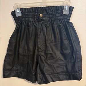 Elegant Black High Waist Women's Shorts